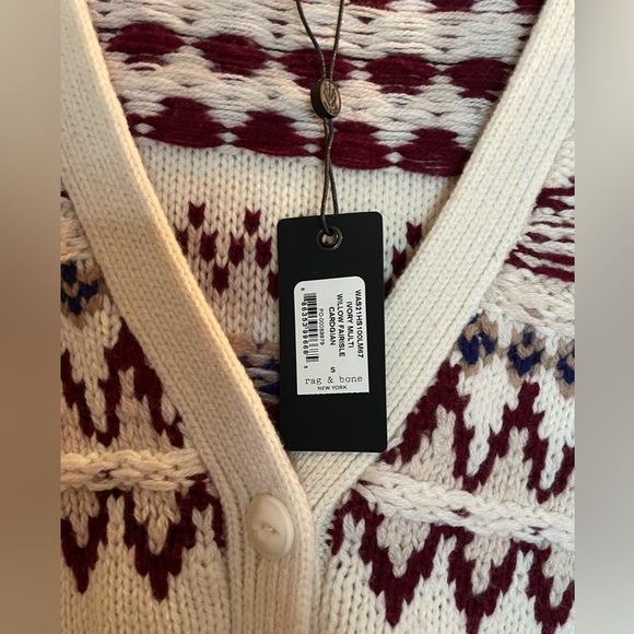 Rag & Bone Willow Fair Isle wool cardigan Small - Picture 4 of 7